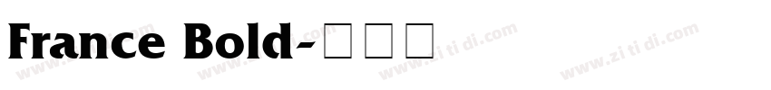 France Bold字体转换